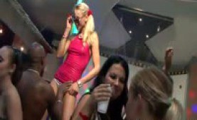 Party babes going wild at a club